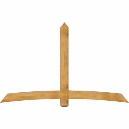 Ekena Millwork Bellingham Rough Sawn Timber Gable Bracket, Western Red Cedar, 96"W x 60"H x 4"D x 6"F, 15/12 Pitch GBW096X60X0406BEL00RWR